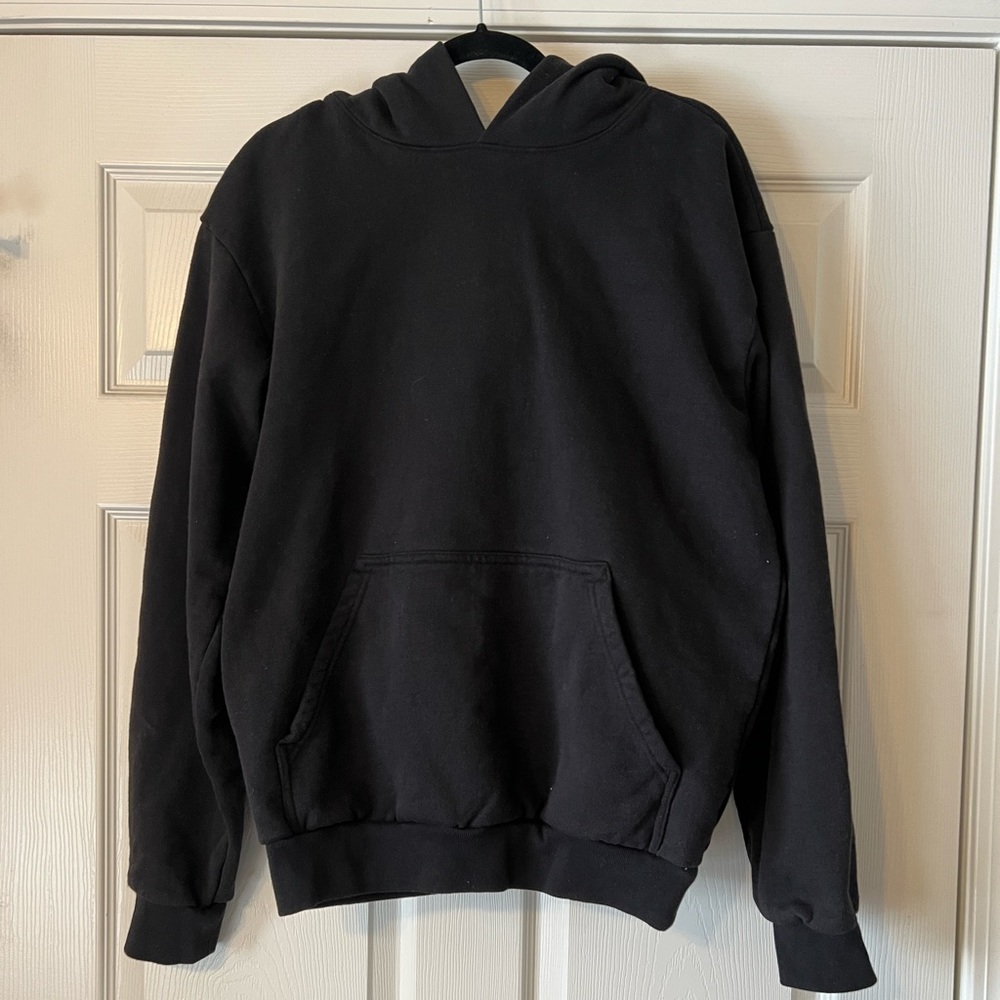 NWOT WOMENS UNISEX TALENTLESS HEAVYWEIGHT BLACK HOODIE WITH KANGAROO POCKET SZ S
